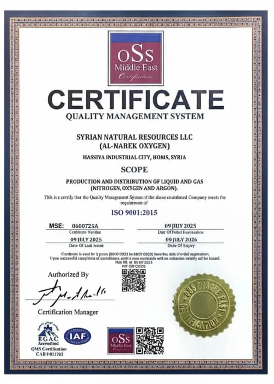 Quality Management System — OSS Middle East Certification