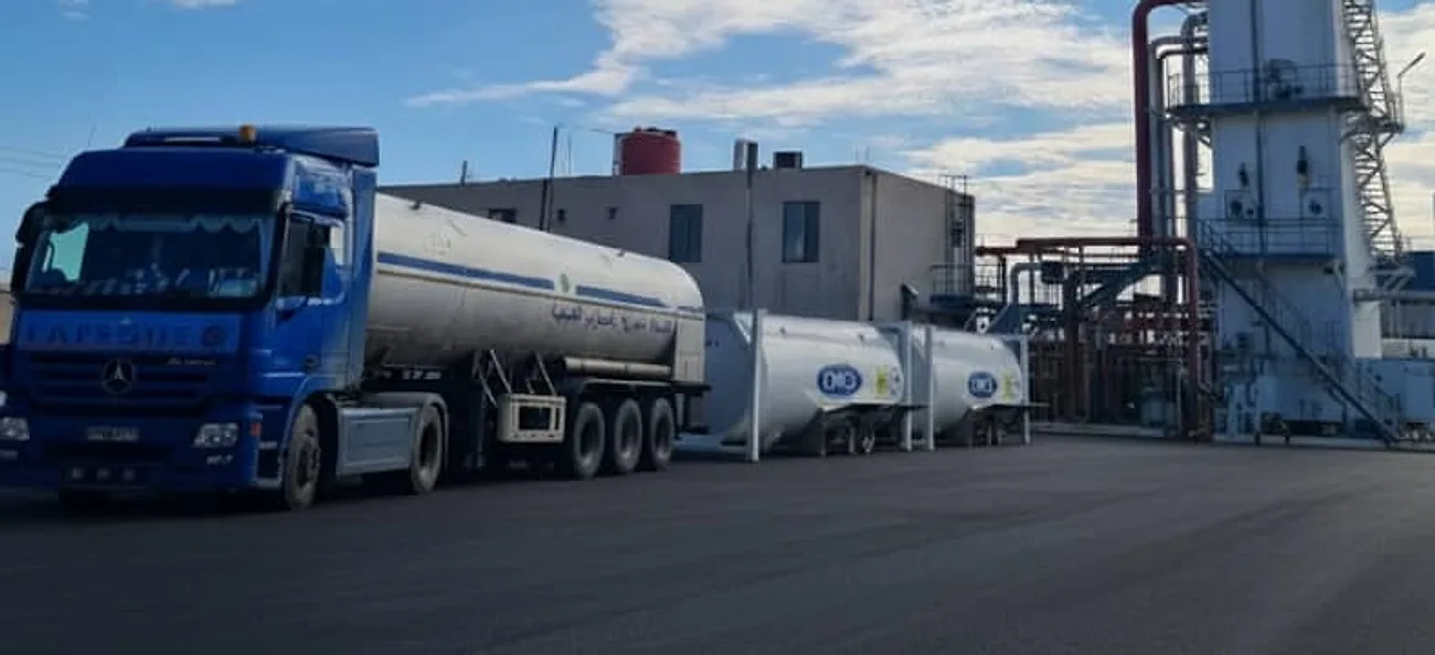 Liquid oxygen storage tanks at Nabik Oxygen Factory