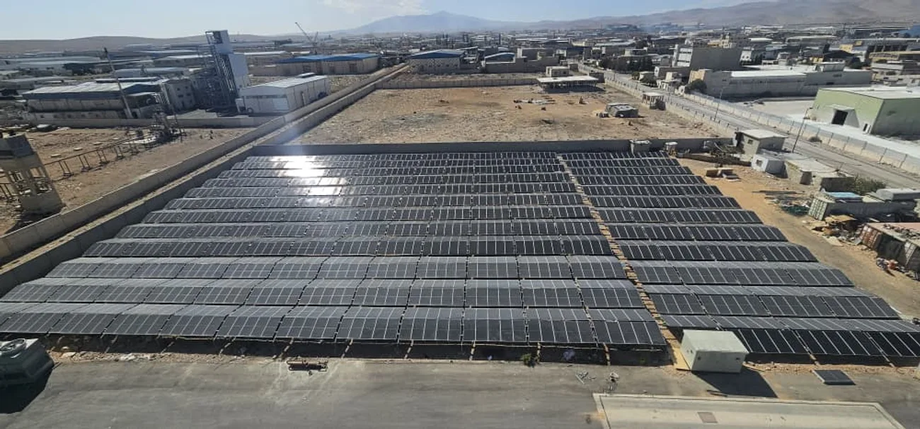 Solar power array at the plant site