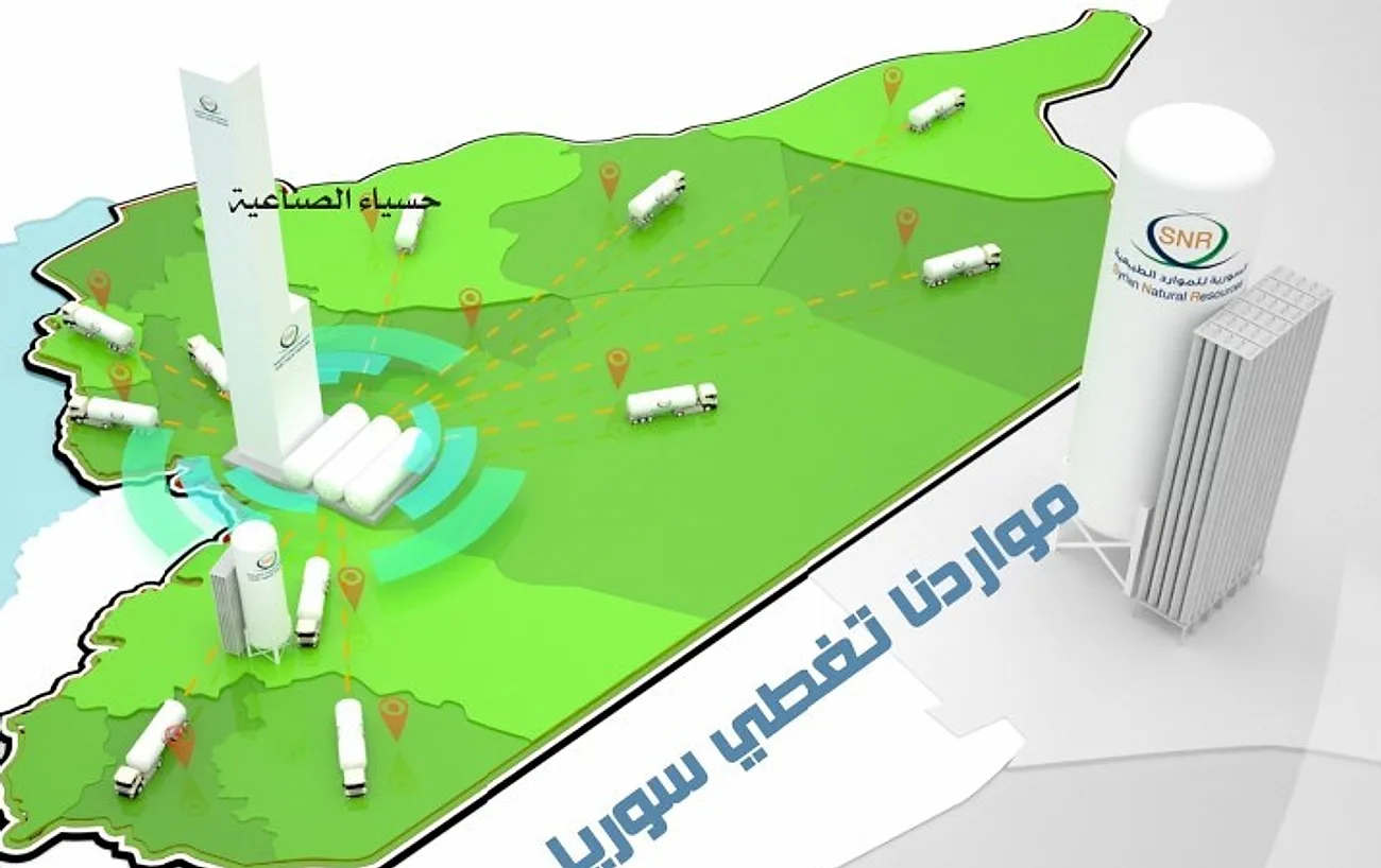 Map of Syria showing the Hasya Industrial City site